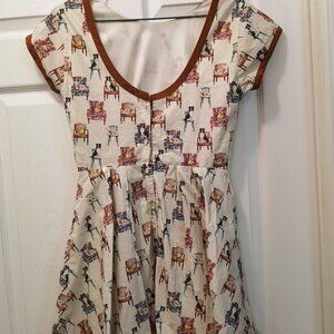 Antix Short Dress with Animal Pattern (M)